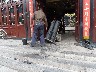 Delivery of coal blocks used for heaters