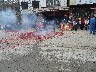 Fire crackers being set off continuously