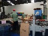 Packing bags into boxes