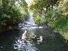 Hot springs showing the river coming down