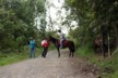 The American girls about to go for a ride