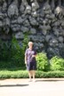 Jane by stalagtite wall