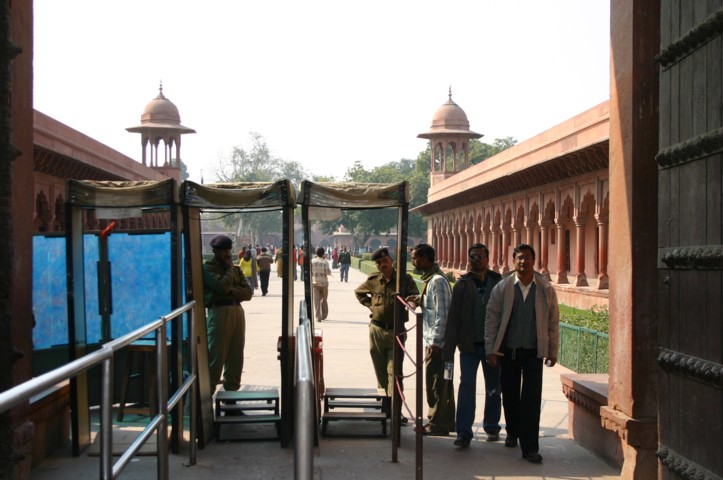 Security checks at the Taj Mahal