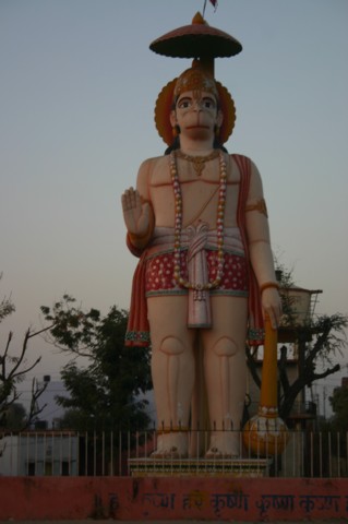 A roadside statue
