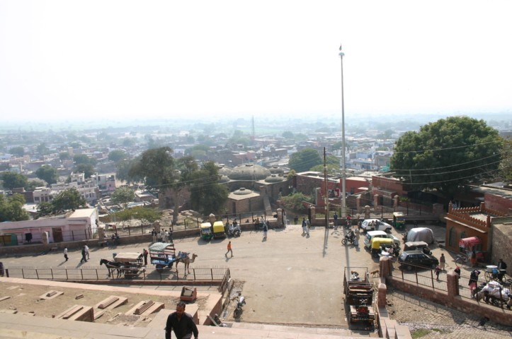 Looking down from the north entrance