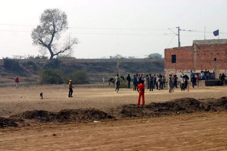 Playing cricket as always