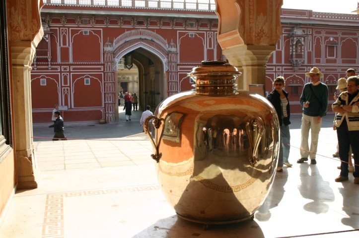 One of the large silver vessels