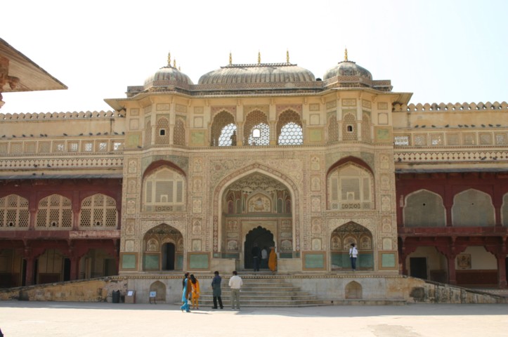 The entrance to the apartments