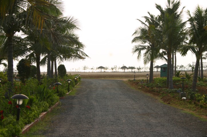 The beach at the bottom of the path