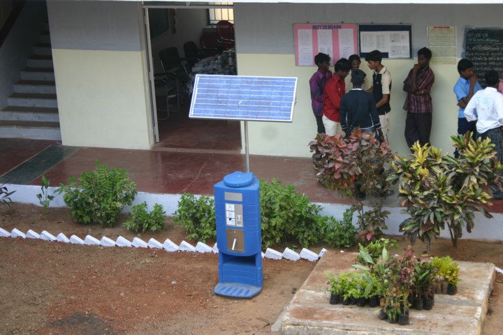 A solar powered water dispenser