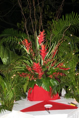 Flower display at the Madras Club