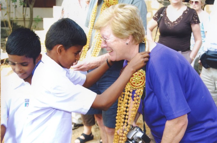 Jane is garlanded
