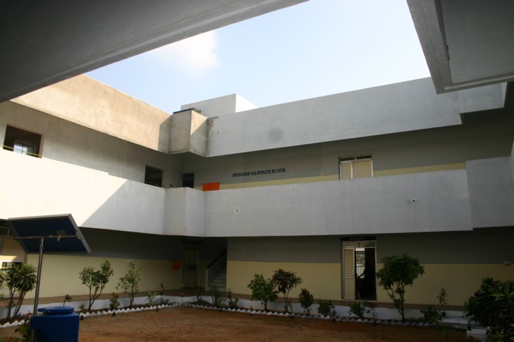 The Richard Gardner Block behind the courtyard