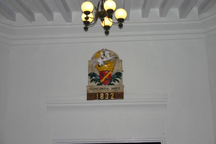 The coat of arms at the Madras Club