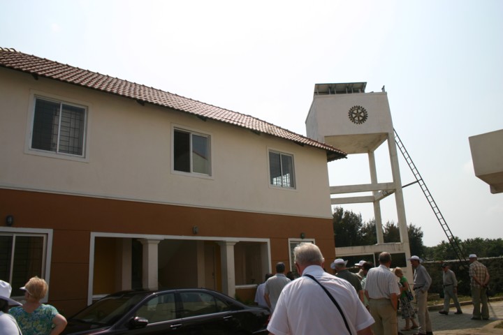The wedding hall and the water tower