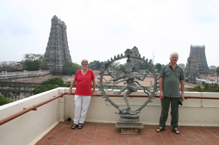 The temple from the roof of a tourist shop