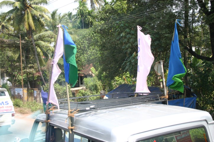 The KPKM party are canvassing