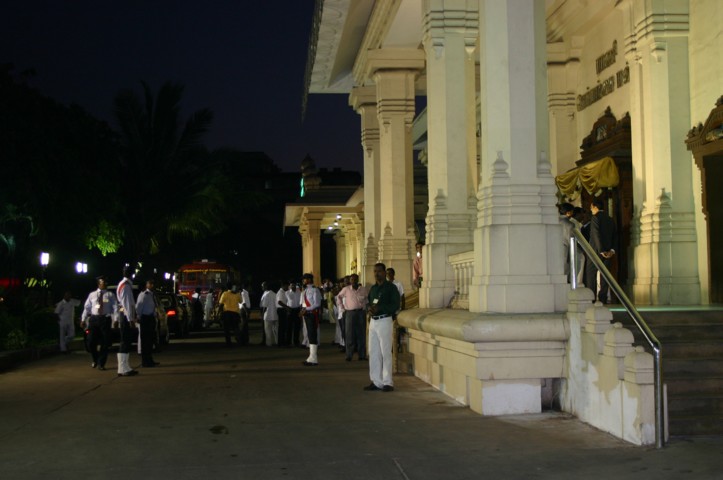 Our arrival at the hall