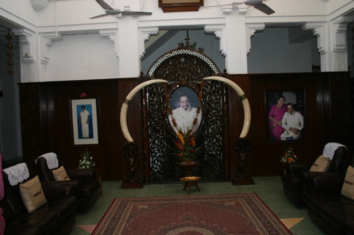 Reception hall as a shrine to Sivaji Ganesan