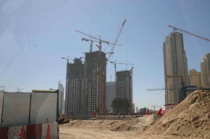 A construction site near the hotel
