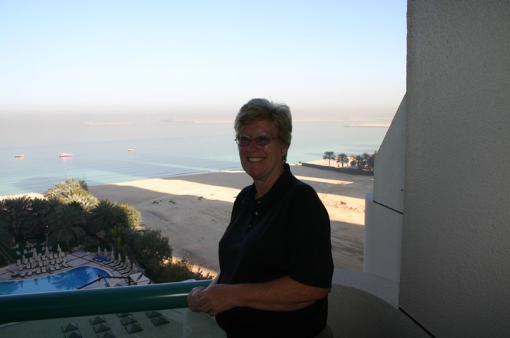 Standing on our balcony