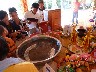 Thaheua village turtle being feted in temple to bring goodluck