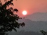 On top of Phu Si hill watching the sunset with lots of other people