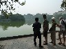 Dong explains all about the very old turtle that lives in the lake  It is very lucky if you see it