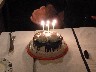 Dinner in hotel restaurant lit candles