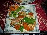 Much smaller tiger prawns on G and J plates