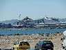 Gibraltar harbour showing a close up of their cruise liner