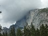 Half Dome now in thick black cloud