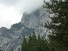 Half dome now covered in cloud