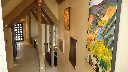The lovely house is full of art